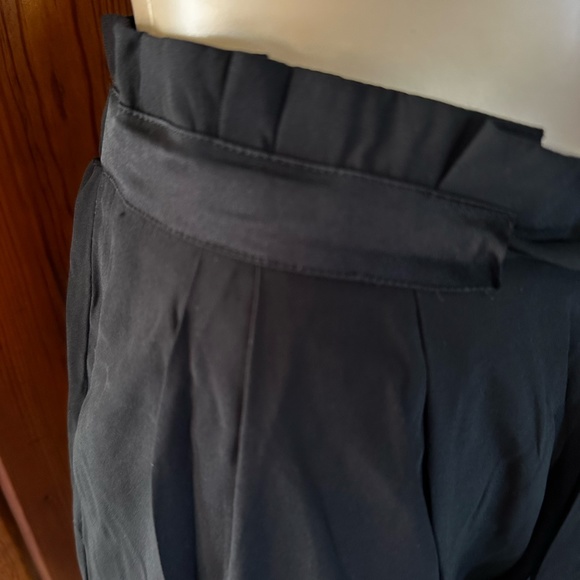 Ramy Brook Stretch Silk Allyn Paperbag Waist, Cropped Pants - Picture 5 of 12